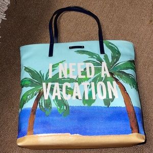 Kate Spade “ I need a Vacation” Tote Bag